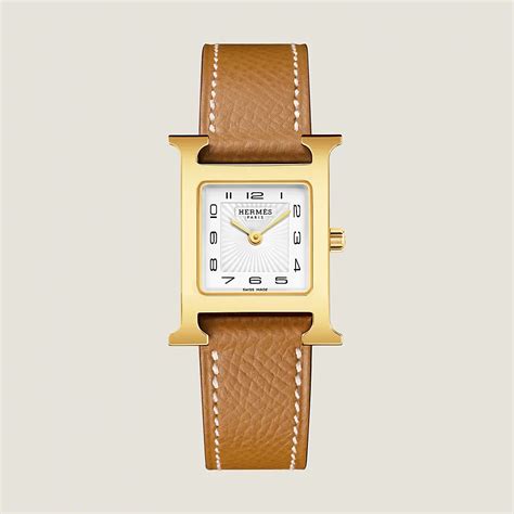 round hermes watch small white|Heure H watch, Small model, 25 mm .